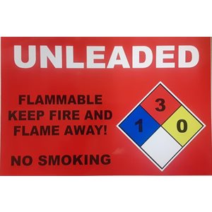 UNLEADED DECAL 18" X 12"