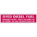 DYED DIESEL DECAL RED OFF HIGHWAY