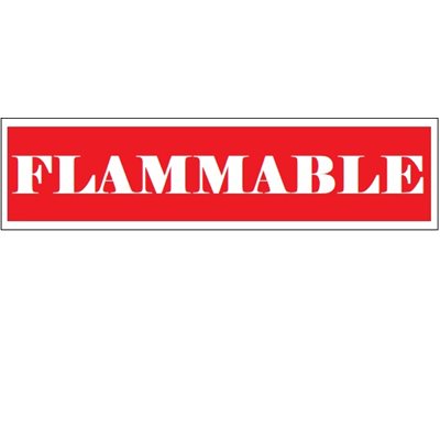 4" X 14" FLAMMABLE DECAL
